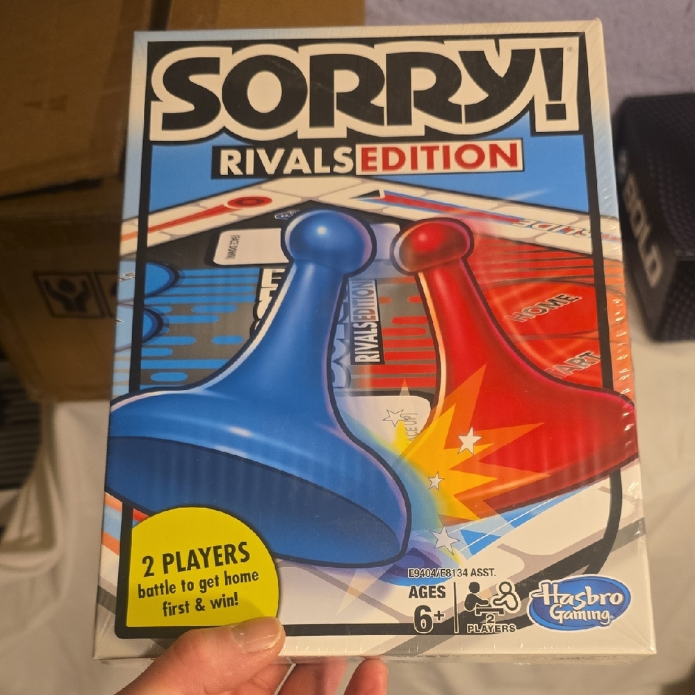 Hasbro Sorry! Rivals Edition - Blue and Red factory sealed